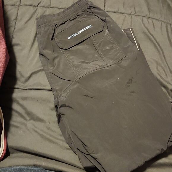 Hang Ten Pants - Hang Ten Men's Track Pants Dark Gray Nylon Athletic Joggers Size M